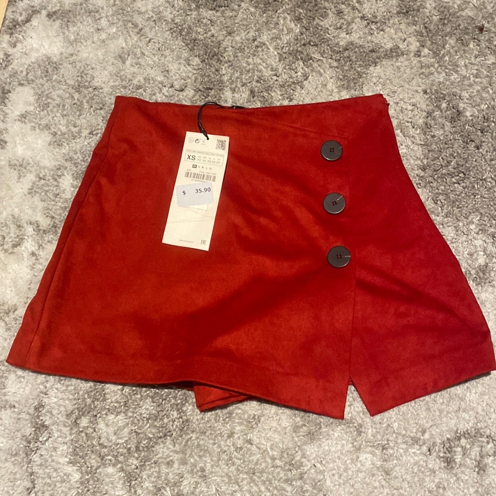 ZARA red skort